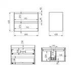 Szafka podumywalkowa SPLIT 80 2S black matt PDW ELITA RE010800057160