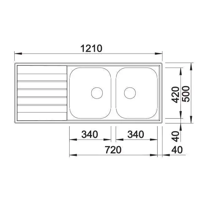 Zlewozmywak LIVIT 8 S Stal szczotkowana odwracalny BLANCO 514798