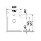 Zlewozmywak CLARON 400-IF/A Stal polerowana, korek auto., InFino, PushControl BLANCO 521632