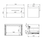 Szafka podumywalkowa FUTURIS 70 1S white HG PDW ELITA 166932