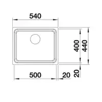 Komora ETAGON 500-IF Stal polerowana, InFino, szyny BLANCO 521840