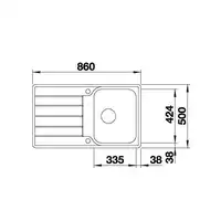 Zlewozmywak CLASSIMO 45 S-IF Stal polerowana odwracalny, korek auto., PushControl, InFino BLANCO 525330