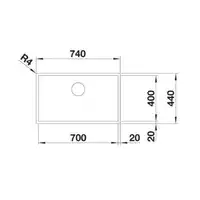 Zlewozmywak ZEROX 700-IF Stal Durinox, InFino BLANCO 523099