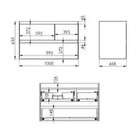 Szafka podumywalkowa SPLIT 100 3S L anthracite matt PDW ELITA RE011006156010