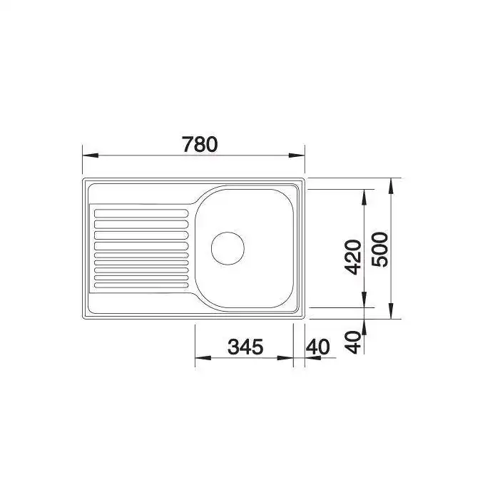 Zlewozmywak TIPO 45 S Compact Stal matowa, korek auto. BLANCO 514104