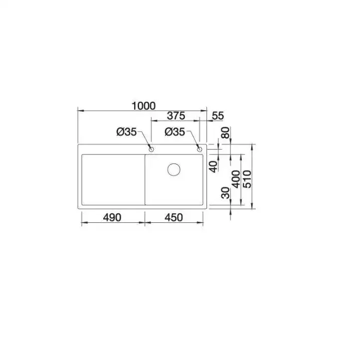 Zlewozmywak CLARON 5 S-IF Stal polerowana lewa, korek auto., InFino, PushControl BLANCO 521626