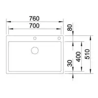 Zlewozmywak CLARON 700-IF/A Stal Durinox, korek auto., InFino, PushControl BLANCO 523394