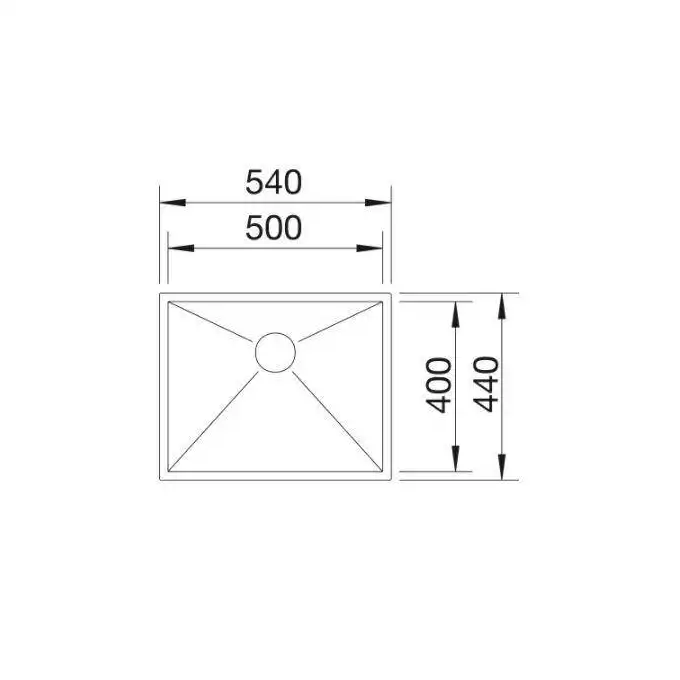 Zlewozmywak ZEROX 500-IF Stal polerowana, InFino BLANCO 521588