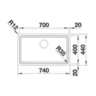 Komora ETAGON 700-IF Stal polerowana, InFino, szyny BLANCO 524272