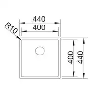 Zlewozmywak CLARON 400-U Stal polerowana, InFino BLANCO 521573