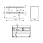 Szafka podumywalkowa SPLIT 100 3S L anthracite matt PDW ELITA RE011006156010