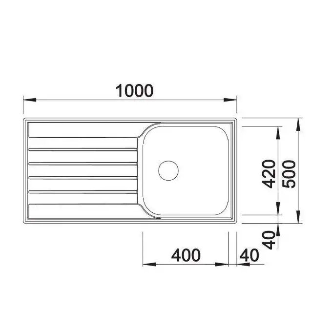 Zlewozmywak LIVIT XL 5 S Stal szczotkowana odwracalny BLANCO 515651