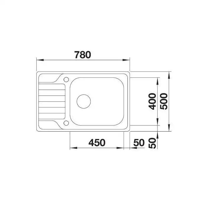 Zlewozmywak DINAS XL 6 S Compact Stal szczotkowana, odwracalny, korek auto. BLANCO 525120