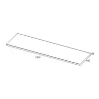 Blat MDF 160/46/2,8 white HG PCV ELITA RE051600128060