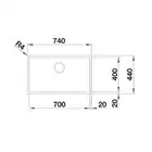 Zlewozmywak ZEROX 700-IF Stal Durinox, InFino BLANCO 523099