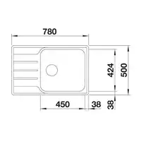 Zlewozmywak LEMIS XL 6 S-IF Compact Stal szczotkowana, odwracalny BLANCO 525111