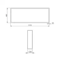 Konsola marmur 120/46/12 anthracite matt ELITA RE101200016010