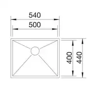 Zlewozmywak ZEROX 500-IF Stal polerowana, InFino BLANCO 521588