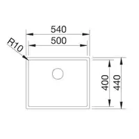 Zlewozmywak CLARON 500-U Stal Durinox, InFino BLANCO 523386