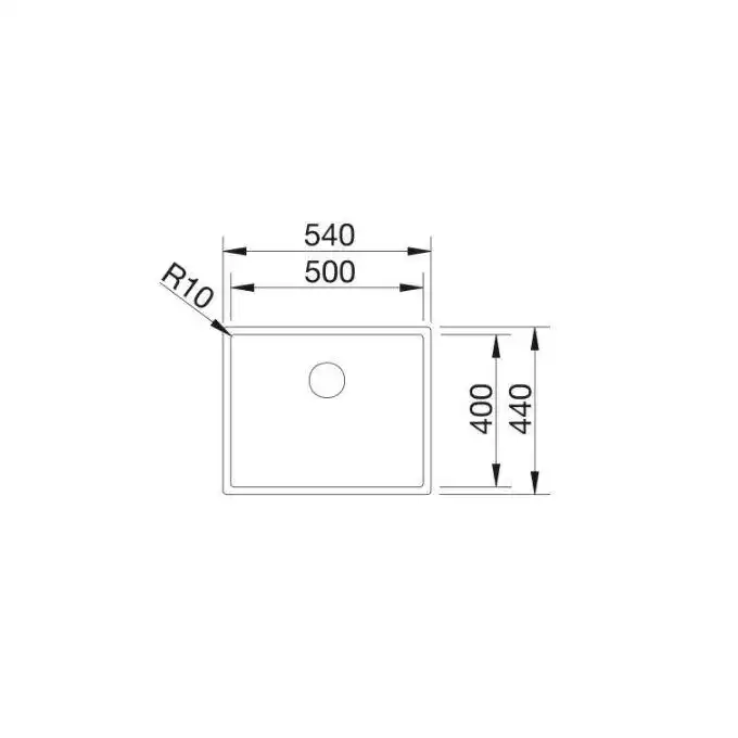 Zlewozmywak CLARON 500-U Stal polerowana, InFino BLANCO 521577