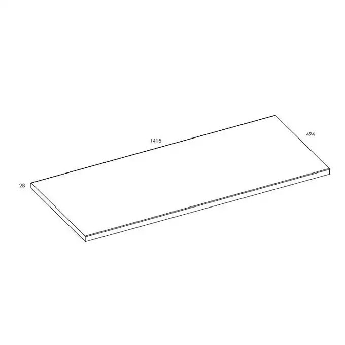 Blat MDF 140(90+50)/49,4/2,8 dąb CLASSIC PCV ELITA RE05140002S780