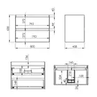 Szafka podumywalkowa SPLIT 80 2S white matt PDW ELITA RE010800055290