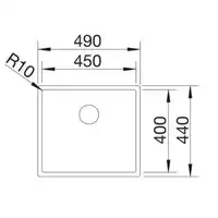 Zlewozmywak CLARON 450-IF Stal polerowana, InFino BLANCO 521574