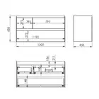 Szafka podumywalkowa SPLIT 120 3S P anthracite matt PDW ELITA RE012005156010