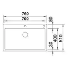 Zlewozmywak CLARON 700-IF/A Stal polerowana, korek auto., InFino, PushControl BLANCO 521634