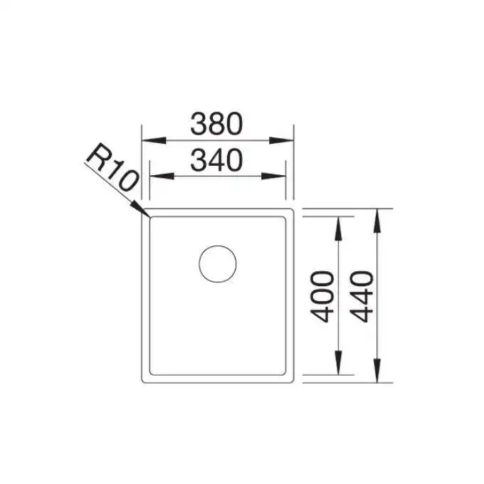 Zlewozmywak CLARON 340-IF Stal Durinox, InFino BLANCO 523388