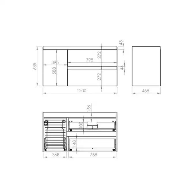 Szafka podumywalkowa SPLIT 120 2S P CARGO stone matt PDW ELITA RE011205257040