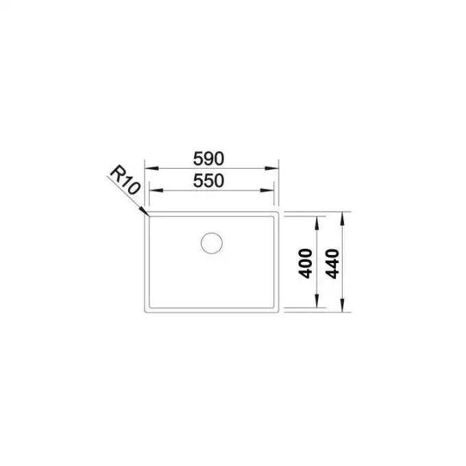 Zlewozmywak CLARON 550-U Stal polerowana, InFino BLANCO 521579