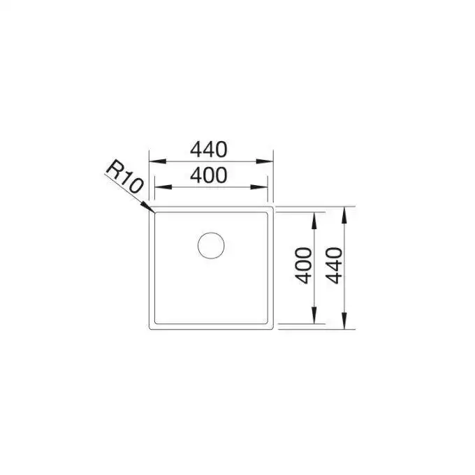 Zlewozmywak CLARON 400-IF Stal polerowana, InFino BLANCO 521572