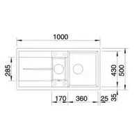 Zlewozmywak METRA 6 S Silgranit PuraDur Kawowy odwracalny BLANCO 515046