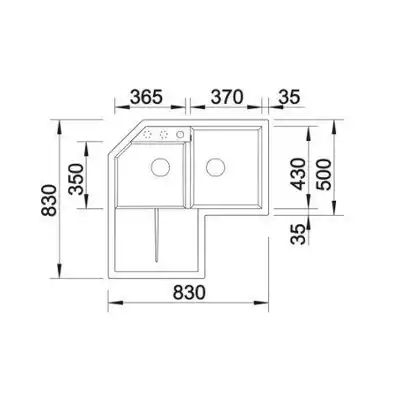 Zlewozmywak METRA 9 E Silgranit PuraDur Kawowy narożny BLANCO 515573