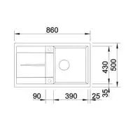 Zlewozmywak METRA 5 S Silgranit PuraDur Tartufo odwracalny BLANCO 517349