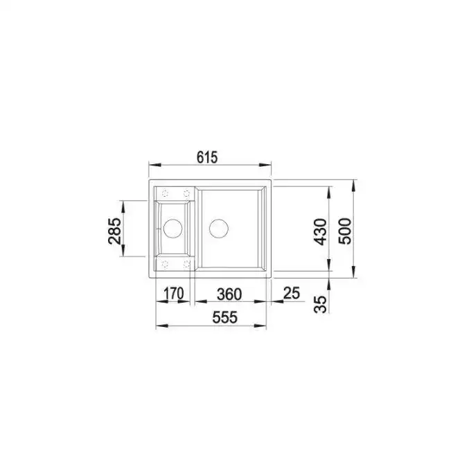 Zlewozmywak METRA 6 Silgranit PuraDur Antracyt odwracalny, korek auto. BLANCO 516165