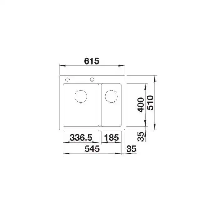 Zlewozmywak PLEON 6 Split Silgranit PuraDur Antracyt lewa, InFino BLANCO 521689