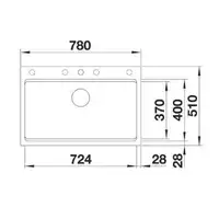 Zlewozmywak ETAGON 8 Silgranit PuraDur Antracyt, korek auto., InFino, szyny BLANCO 525177