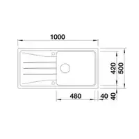 Zlewozmywak SONA XL 6 S Silgranit PuraDur Czarny odwracalny BLANCO 525977