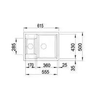 Zlewozmywak METRA 6 Silgranit PuraDur Czarny odwracalny BLANCO 525923