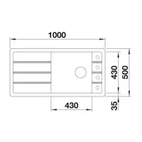 Zlewozmywak FARON XL 6 S Silgranit PuraDur Czarny odwracalny, InFino BLANCO 525896