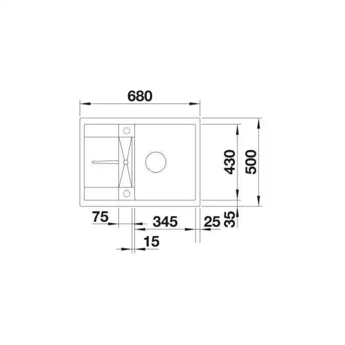 Zlew BLANCO 519572 METRA 45 S compact silgranit puradur antracyt odwracalny korek auto