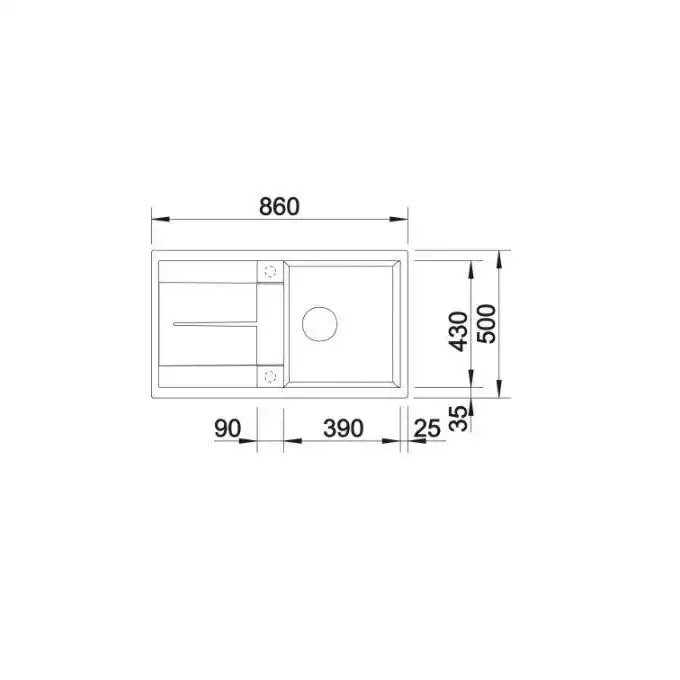 Zlewozmywak METRA 5 S Silgranit PuraDur Biały odwracalny BLANCO 513205