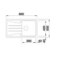 Zlewozmywak SONA 5 S Silgranit PuraDur Czarny odwracalny BLANCO 525972