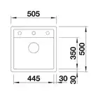 Zlewozmywak DALAGO 5-F Silgranit PuraDur Czarny korek auto. BLANCO 525872