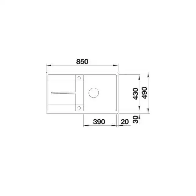 Zlewozmywak METRA 5 S-F Silgranit PuraDur Antracyt odwracalny, korek auto. BLANCO 519097