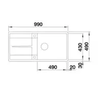 Zlewozmywak METRA XL 6 S-F Silgranit PuraDur Biały odwracalny, korek auto. BLANCO 516522