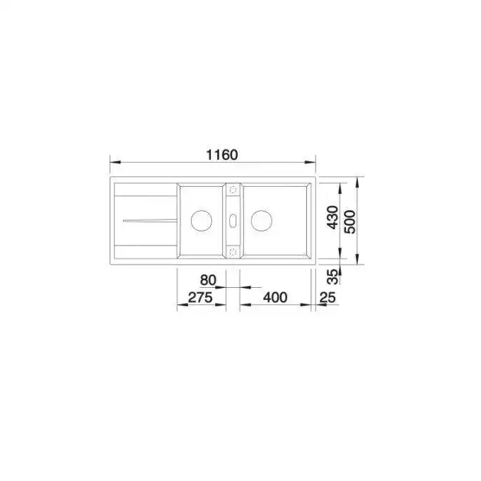 Zlewozmywak METRA 8 S Silgranit PuraDur Kawowy odwracalny BLANCO 515048