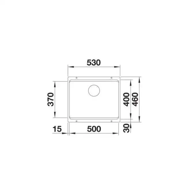 Komora ETAGON 500-U Silgranit PuraDur Antracyt, InFino, szyny BLANCO 522227